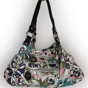 Kathy Van Zeeland Floral Print Shoulder Bag – Great for Costume or Halloween